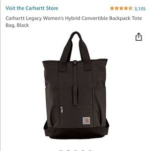 Carhartt Legacy Women's Hybrid Convertible Backpack Tote Bag, Black. Like new